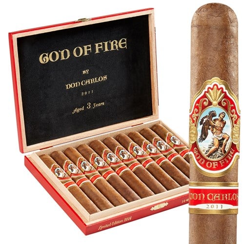 Arturo Fuente God of Fire by Don Carlos Robusto Tubos Cigars