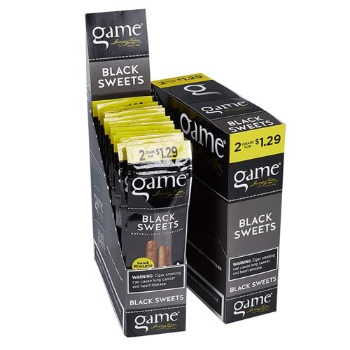 Game by Garcia Vega Cigarillos Black (4.5"x28) BOX (60)