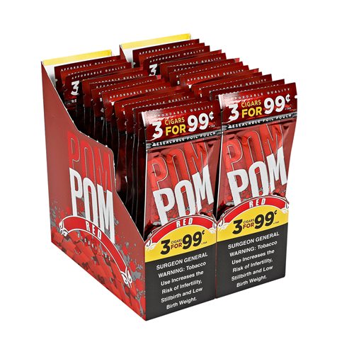 Swisher Sweets Pom Pom Natural Sweet 2-Fer (Cigarillos) (4.8"x28) PACK 90