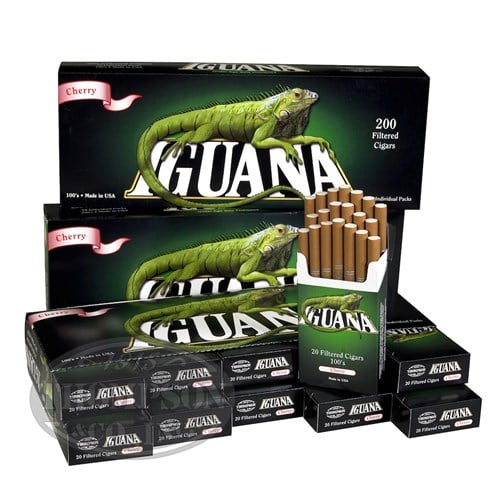 Iguana Little Cigars Filtered Large Cigar Natural Filtered Cherry 5-Fer