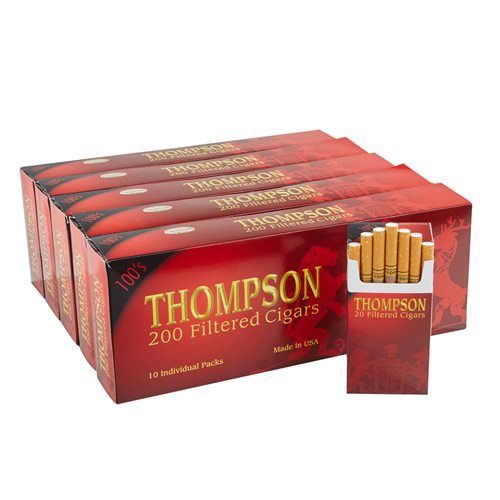 Thompson Filtered Cigars Hard Pack 5-Fer Natural Cherry (3.5"x18) Pack of 1000