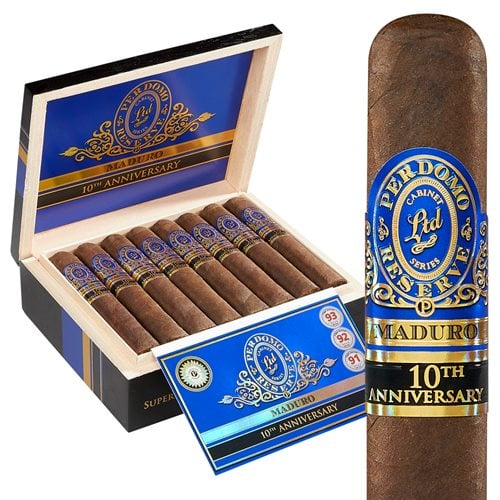 Perdomo Reserve 10th Anniversary Box-Pressed Maduro Churchill Cigars