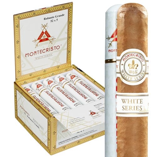 Montecristo White Label Robusto Grande Tube Connecticut (5.0"x52) Box of 15