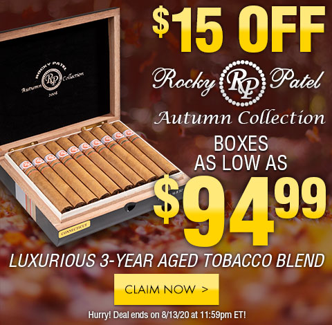 $15 Off Rocky Patel Autumn Collection Boxes