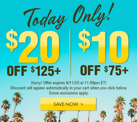 ake $20 Off Orders Over $125+ | Take $10 Off Orders Over $75+