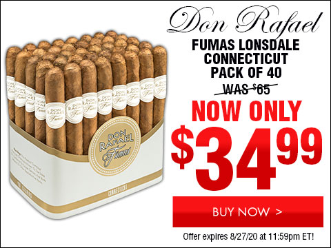  Don Rafael Fumas Lonsdale Connecticut Pack of 40 NOW: $34.99