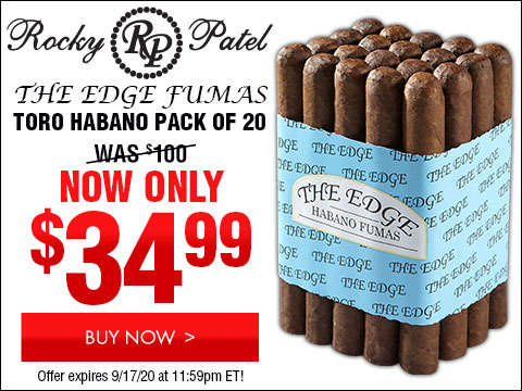 Rocky Patel Edge Fumas Toro Habano Pack of 20 NOW: $34.99