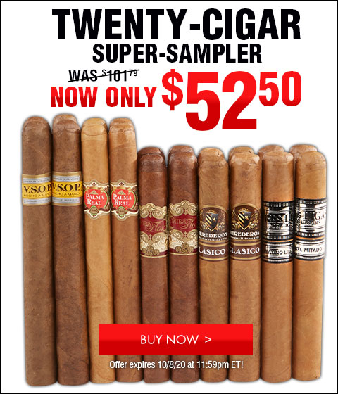 Twenty Cigar Super Sampler -  NOW: $52.50