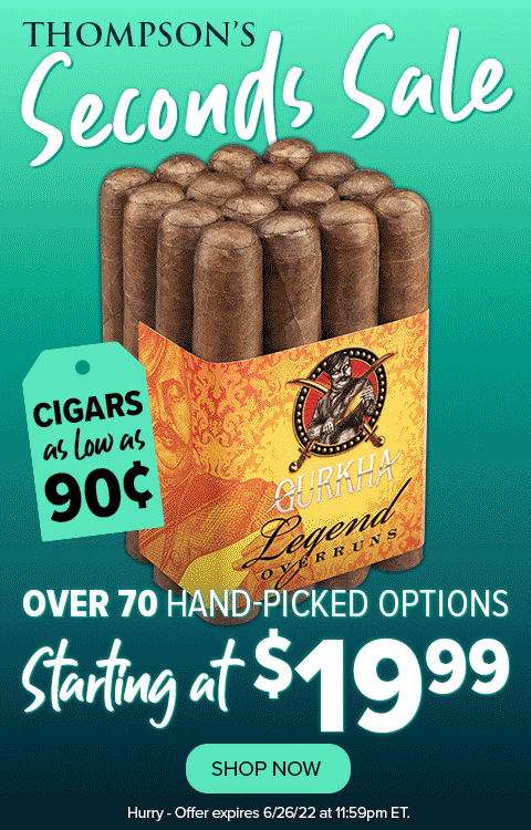 Thompson's Seconds Sale - Cigars As Low As $.90 Cents!