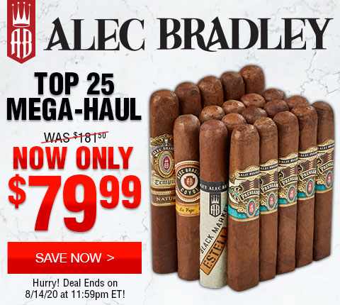 SAMPLER SATURDAY:SAMPLER SATURDAY - Alec Bradley Top 25 Mega-Haul NOW: $79.99!