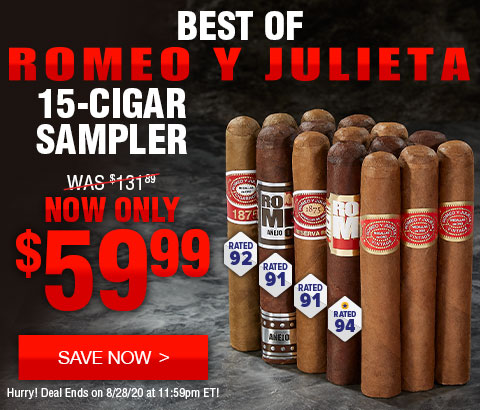 SAMPLER SATURDAY: Best of Romeo 15- Cigar Sampler  $59.99