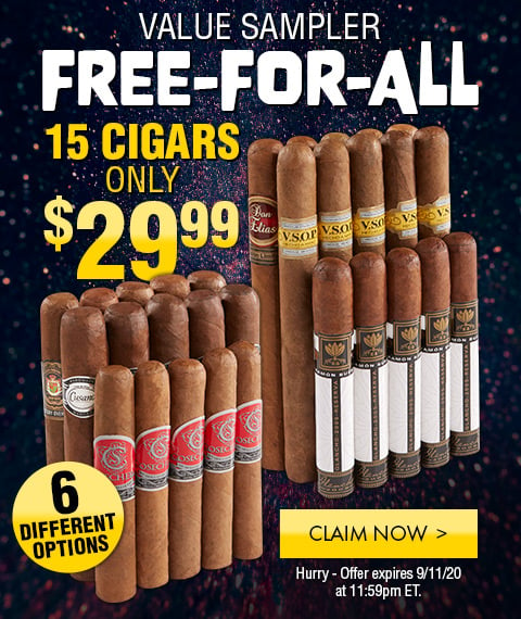 SAMPLER SATURDAY: Limited Quantities Available - 15 Cigars Only $29.95! 