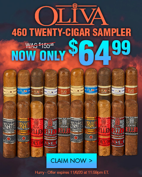 SAMPLER SATURDAY: Oliva 460 Twenty Cigar Sampler  - NOW: $64.99