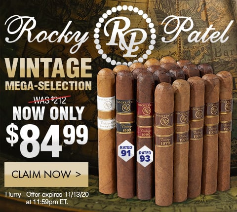 SAMPLER SATURDAY: Rocky Patel Vintage Mega-Selection - NOW: $84.99