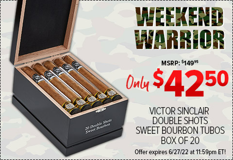Weekend Warrior - Victor Sinclair Double Shots Sweet Bourbon Tubos - Now $42.50 + FREE SHIPPING!