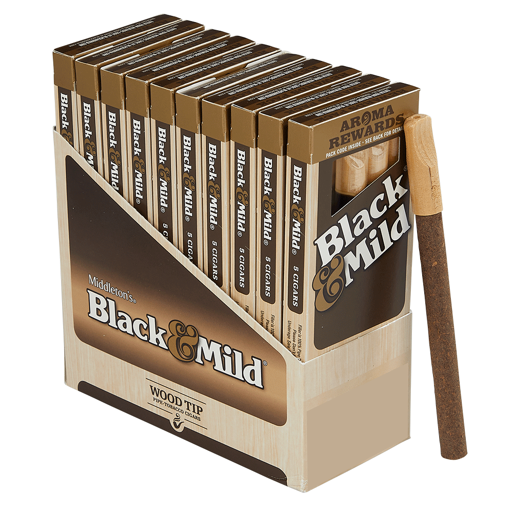 Black & Mild Wood Tip Cigars Original Thompson Cigar