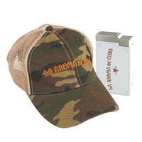 La Aroma de Cuba Hat and Lighter Combo  Cigar Accessory Sampler