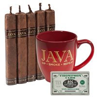 Java Cigar and Mug Combo  5 Cigars