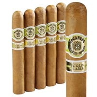 Macanudo Gold Label Crystal Robusto Connecticut (No Tube) (5.5"x50) Pack of 5