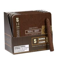 Nub Nuance Triple Roast Cigarillo 5 Tin Pack (Cigarillos) (4.0"x30) Pack of 50