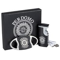 Perdomo Lighter & Cutter Gift Set  Cigar Accessory Sampler