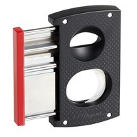 S.T. Dupont Black and Red Dual Cigar Cutter  Black/Red