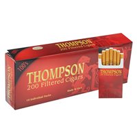 Thompson LaRGe Cigar Natural Filtered Menthol Menthol Hard Pack (Cigarillos) (3.5"x18) Pack of 200
