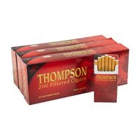 Thompson Filtered Cigars Hard Pack 3-Fer Natural Menthol (Cigarillos) (3.5"x18) Pack of 600