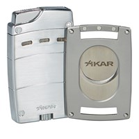 Xikar Ultra Cutter/Lighter Combo Silver 