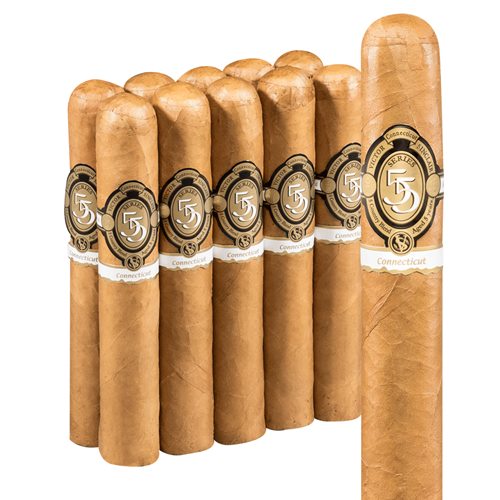 Victor Sinclair 55 Series White Label Connecticut Robusto 10 Pack (5.0"x54) PACK (10)