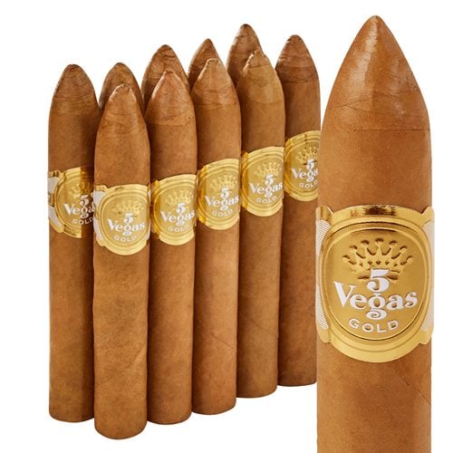 5 Vegas Gold Torpedo (6.0"x54) Pack of 10