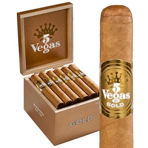 5 Vegas Gold Nuggets (Corona) (4.5"x44) Box of 30