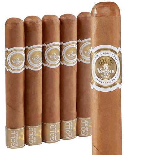 5 Vegas Gold Anniversary Robusto Connecticut (5.0"x50) Pack of 5