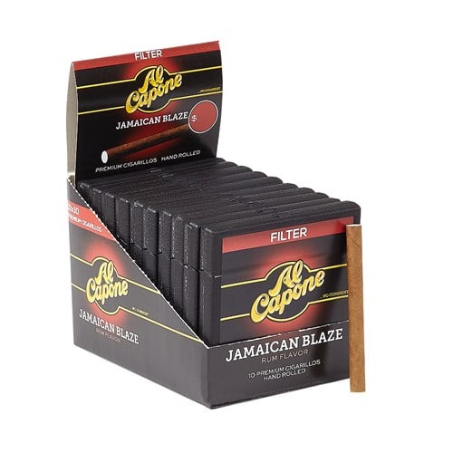 Al Capone Jamaican Blaze Natural Mini Cigarillo Rum (Cigarillos) (3.5"x20) PACK (100)