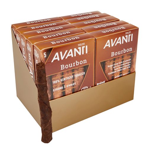 Avanti Mini Cigarillo Maduro Bourbon (Cigarillos) (4.5"x34) BOX (50)