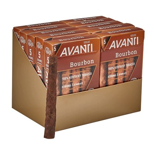 Avanti Mini Cigarillo Bourbon (Cigarillos) (4.5"x34) Pack of 50