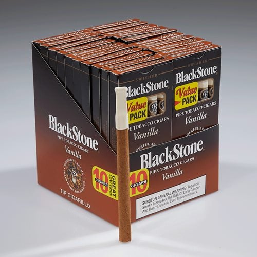 Blackstone Tip Natural Cigarillo Vanilla (Cigarillos) (5.0"x30) Pack of 100