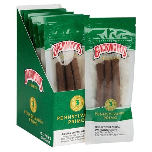 Backwoods Select Pennsylvania Primo (Cigarillos) (4.5"x32) Pack of 30