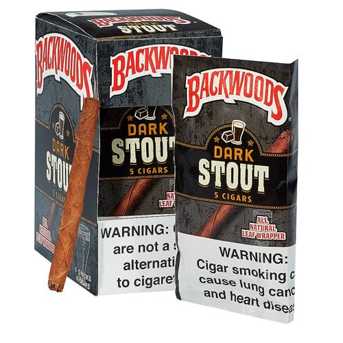 Backwoods Cigarillo Natural Dark Stout (Cigarillos) (4.5"x32) Pack of 40