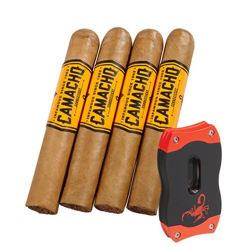 Camacho CT Robusto and Cutter  Pack of 4/Cutter Combo