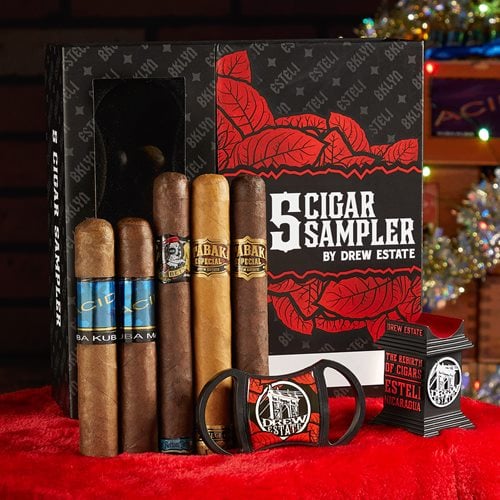 Drew Estate Infused Gift Set  Sampler (5 + Cigar rest + Cutter)