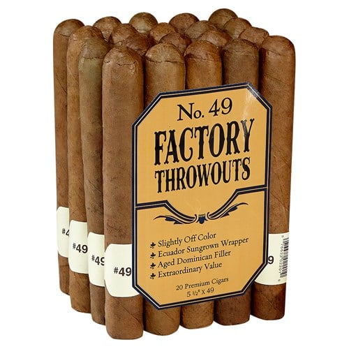 Factory Throwouts No. 49 Sun Grown Robusto (5.5"x49) PACK (20)