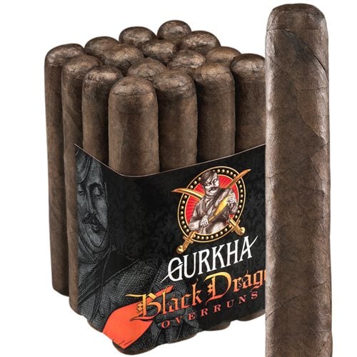Gurkha Black Dragon Overruns Robusto Maduro Overruns (5.0"x52) Pack of 16