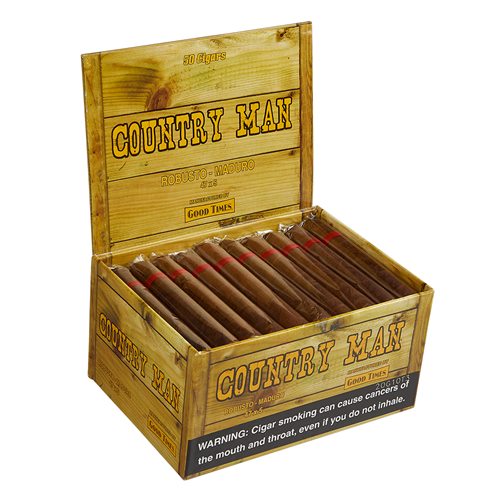 Country Man by Good Times Robusto - Maduro (5.0"x47) Box of 50