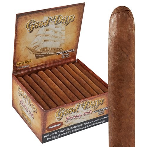 Good Days Factory Rejects Maduro Churchill (6.5"x49) Box of 50