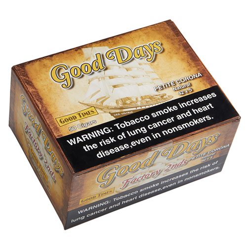 Good Days Factory Rejects Petite Corona Natural (5.0"x42) Box of 50