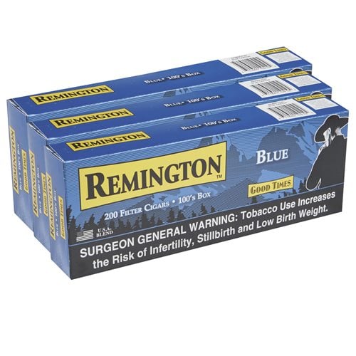 Remington 3-Fer Natural Filtered Blue (Cigarillos) (3.8"x18) PACK (600)