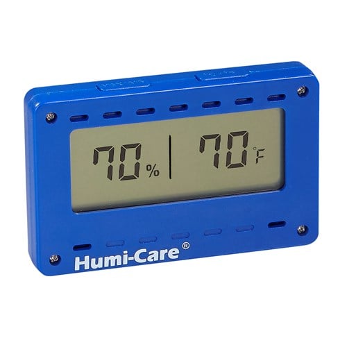 Humi-Care Rectangular Digital Hygrometer  Blue