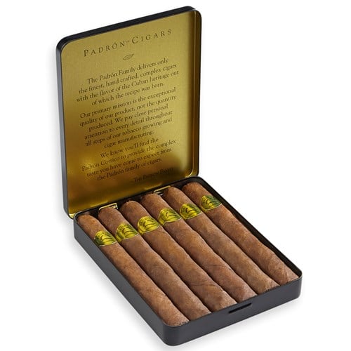 Padron Corticos Natural Cigarillo Single Tin (Cigarillos) (4.2"x35) Pack of 6