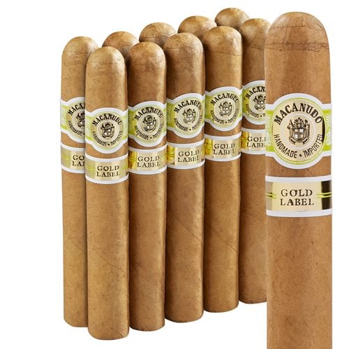 Macanudo Gold Label Crystal Connecticut Robusto 10 Pack (5.5"x50) Pack of 10